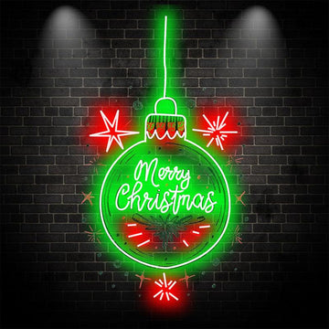 Big Green Light Bulb Decoration - Spreading Christmas Cheer and Lighting Up the Holiday Spirit neon signs