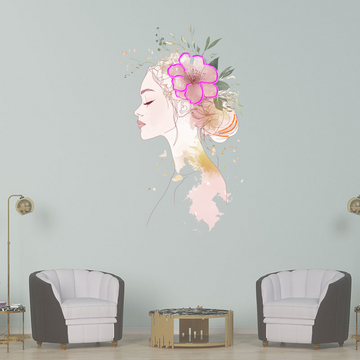 Beautiful Girl Neon Sign, Custom Art Painting Neon Sign, Perfect for Photoshoots, Business Decor, Wall Art Decor, Bar Decor