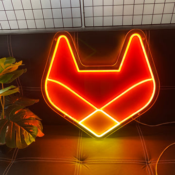 Custom Fox Neon Sign for Kids Room Decor Personalized LED Light for Cute Animal Wall Accent