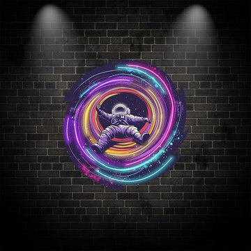 Galactic Adventure: Astronaut Neon signs Light - Stunning LED Display of Interstellar Travel