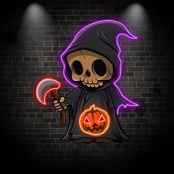 Adorable Halloween Fairy Decoration | Enchanting LED Light neon sign for Spooky Season | Perfect for Home and Parties