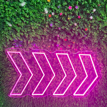 Gradient Flashing Arrow Neon Sign – Eye-Catching LED Directional Light for Bars, Shops & Events