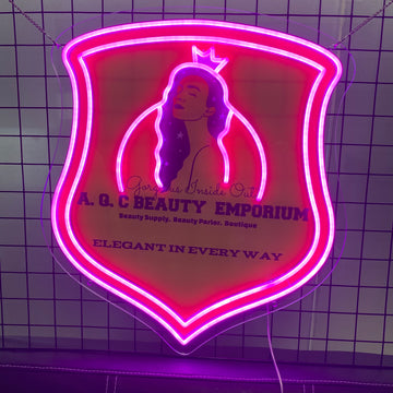 Custom Neon Sign, Personalised Pink LED Neon Light,Ideal for Beauty Storefronts, Room Decoration,Beauty - Related Parties
