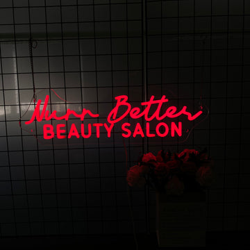 Beauty and Hair Salons LED Neon Light,Custom Red Neon Sign,Wall Decorations, Ideal for salon owners, interior designers