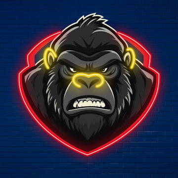 Custom Neon Sign for Gorilla Lovers, LED Light for Party, Wall and Home Decoration, Gift Idea for Birthdays and Celebrations, Neon Light