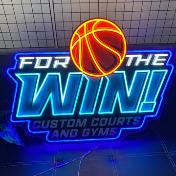 Dynamic LED Neon Sign,Basketball - themed Design Neon Light, Ideal for custom basketball courts, gyms,sports training facilities, It's also a great addition to sports bars, fan caves