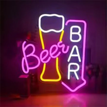 Bar Neon Sign LED Light – Custom Neon Sign for Home Bar, Beer Pub, Man Cave, Game Room, Party Decor, Wall Light for Bar Counter, Retro Neon Wall Art