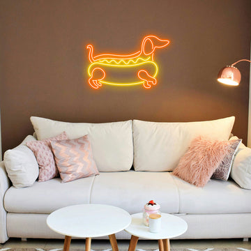 Custom Hotdog Puppy Neon Light for Kids Room Decor, Party Wall Sign, Cute LED Neon Sign for Gift or Promotion