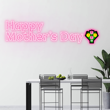 Happy Mother's Day Neon Sign, Mothers Day Gift Idea, Custom Mothers Day Gift, Gifts for Mom from Daughter, Custom Neon Sign, Mom's Birthday