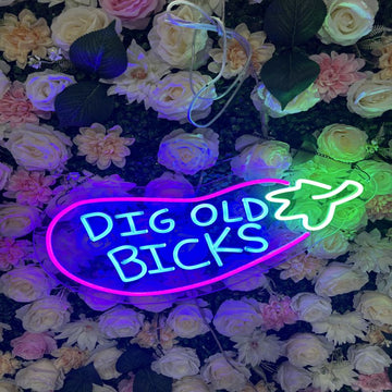 Custom Text Eggplant Neon Sign - Funny LED Light for Bedroom, Game Room, Bachelorette Party - Personalized Emoji Wall Decor