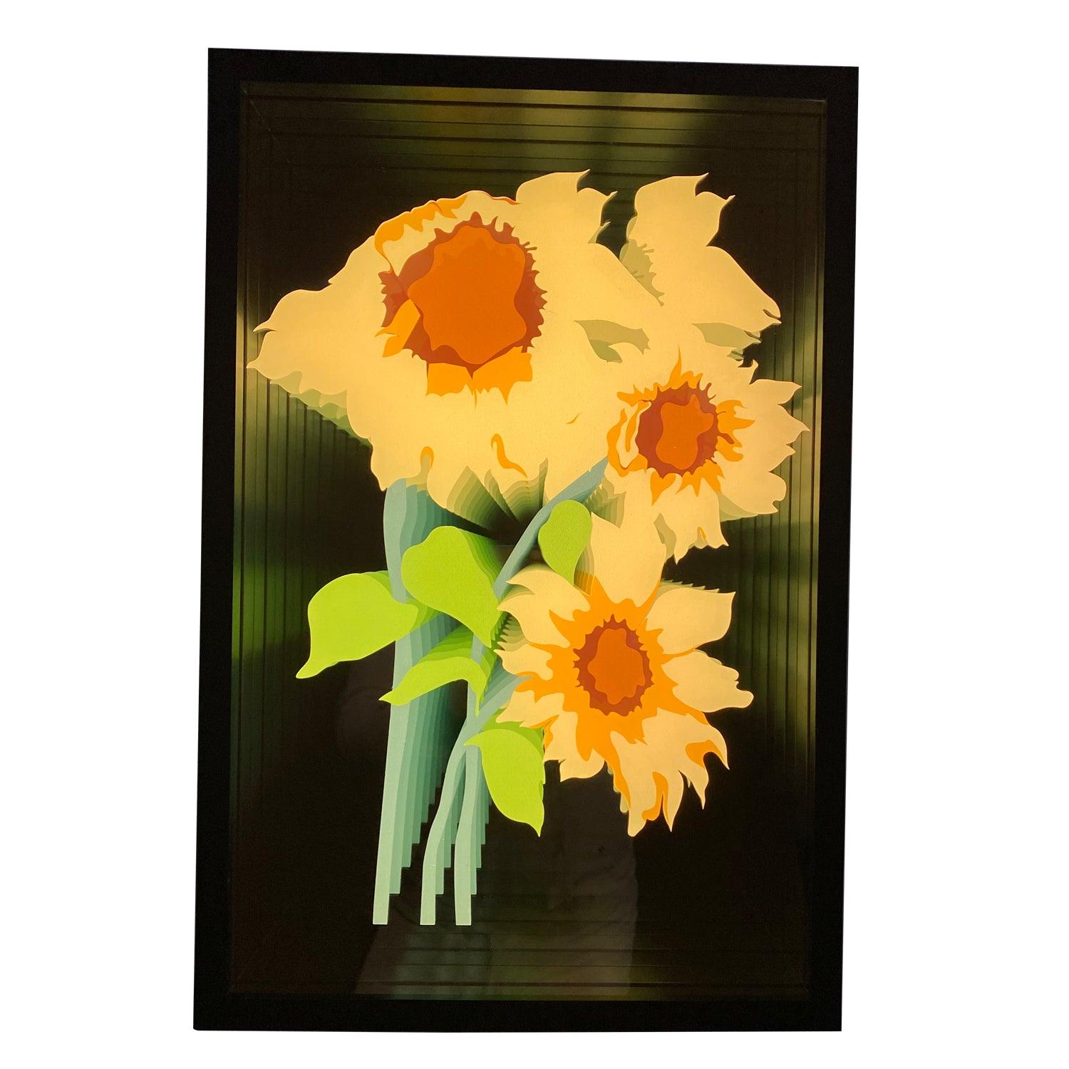 Sunflower led infinity mirror Best Gift for Birthday Wedding