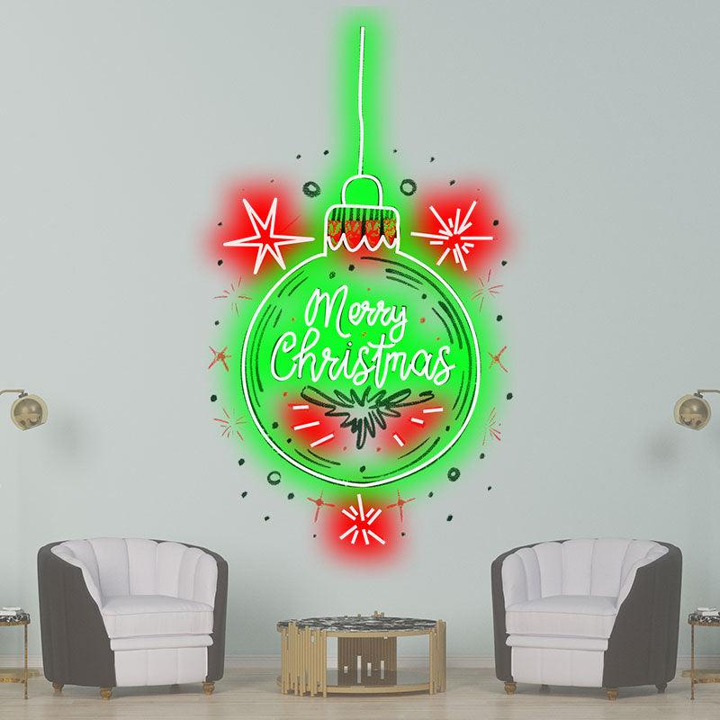 Big Green Light Bulb Decoration - Spreading Christmas Cheer and Lighting Up the Holiday Spirit  neon signs