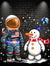 Christmas astronauts and snowmen: a marvelous encounter between the stars and the snow and ice neon signs