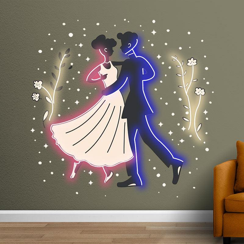 Romantic Dancing Wedding Neon signs | Bride and Groom Sweet Dancing Light Theme | Eternal Moments of Love ”