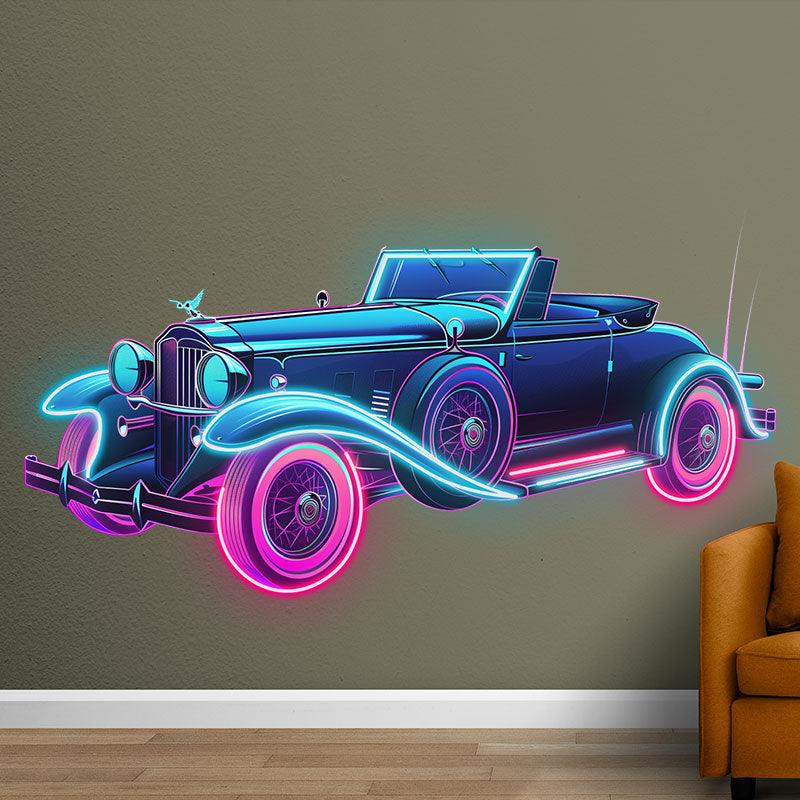 Blue Classic Classic Car LED Neon signs| Vintage Car Decorative Lights | Creative Home & Shop Lighting