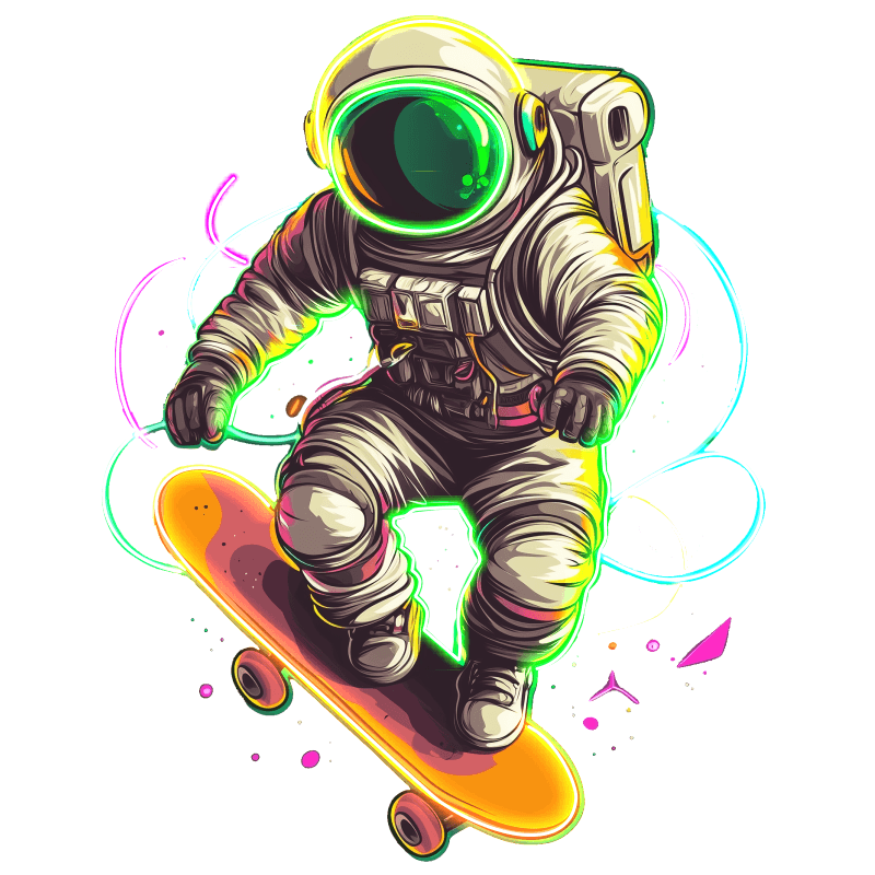 Cool Spaceman Skateboard Jumping LED Neon Lights - Creative Lighting Decoration | Home, Party, Gift