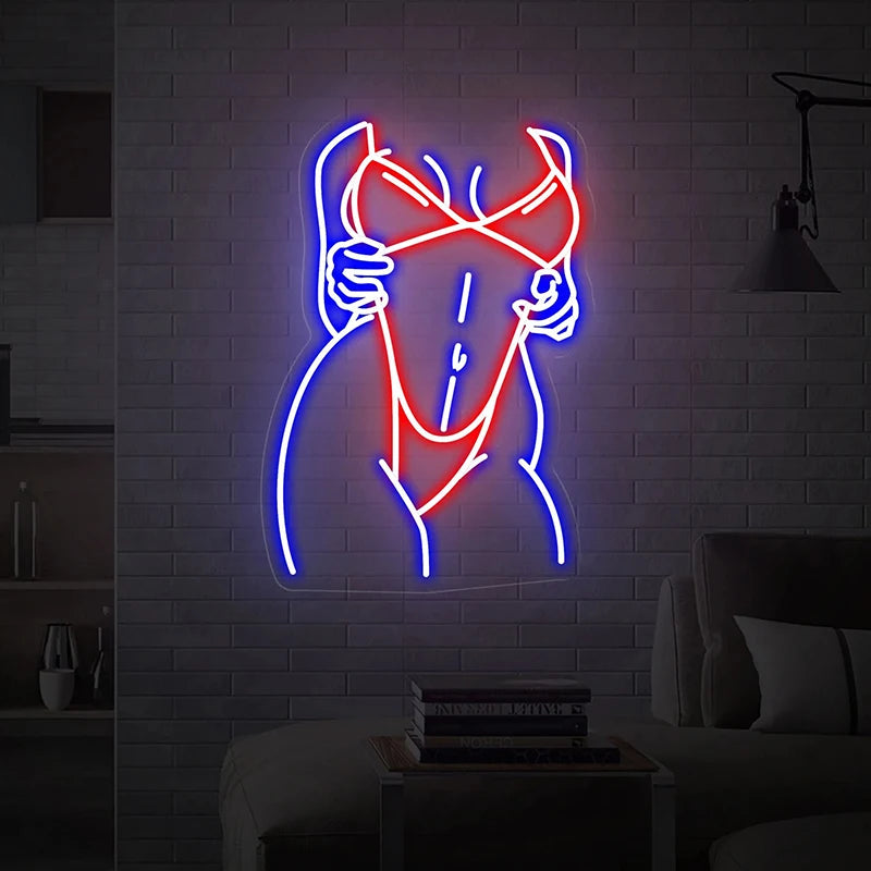 Sexy Woman Body Neon Sign Lady Female Body Led Neon Light Bar Club Pub Decor LED Bedroom Home Wall Hanging Custom Neon Signs