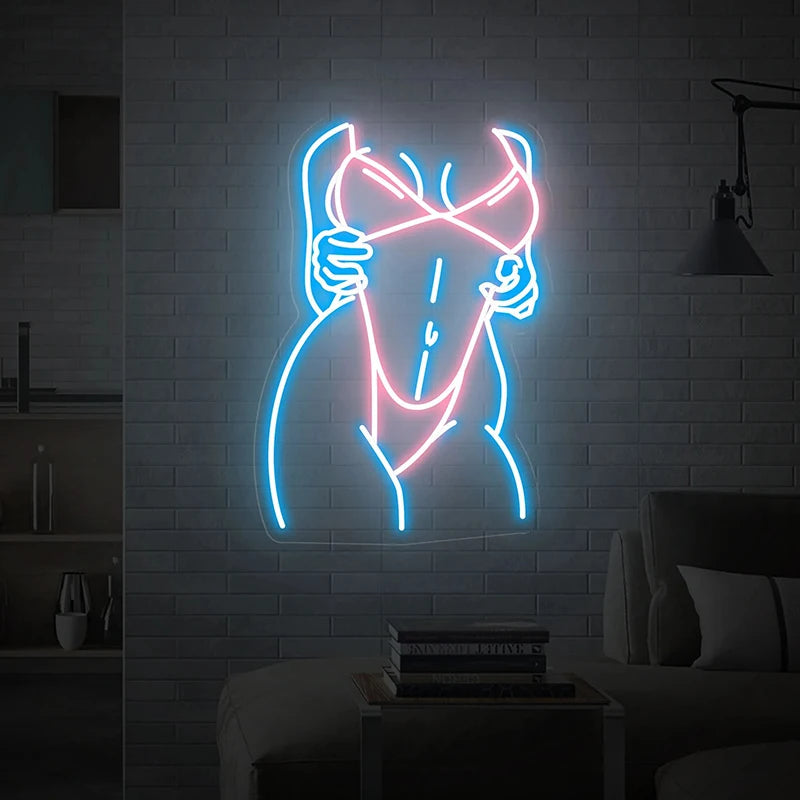 Sexy Woman Body Neon Sign Lady Female Body Led Neon Light Bar Club Pub Decor LED Bedroom Home Wall Hanging Custom Neon Signs