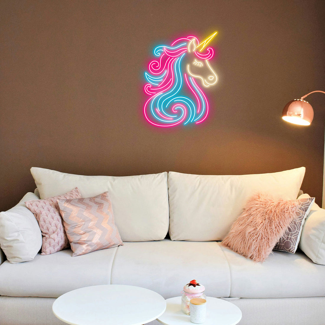 Unicorn Neon Light for Kids and Teen Girls, Pastel Wall Decor for Bedroom, Birthday Party or Fairy Theme Gift
