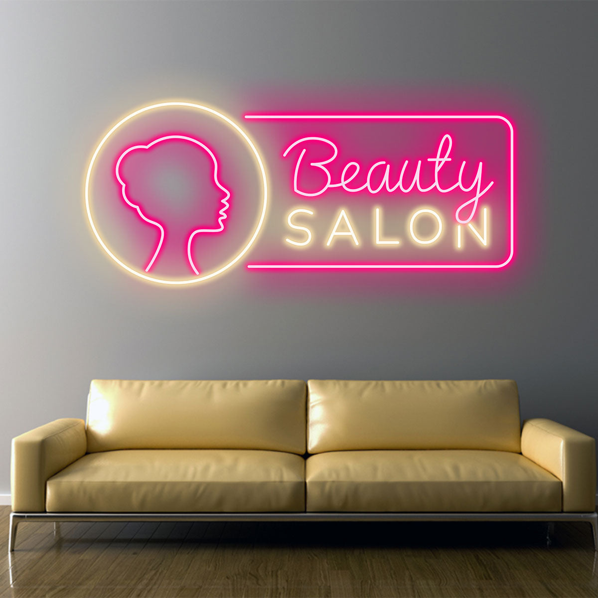 Custom Beauty Salon Neon Sign,Catching Pink and Gold LED Neon Light, Ideal for Beautifying Beauty Salons and spas.