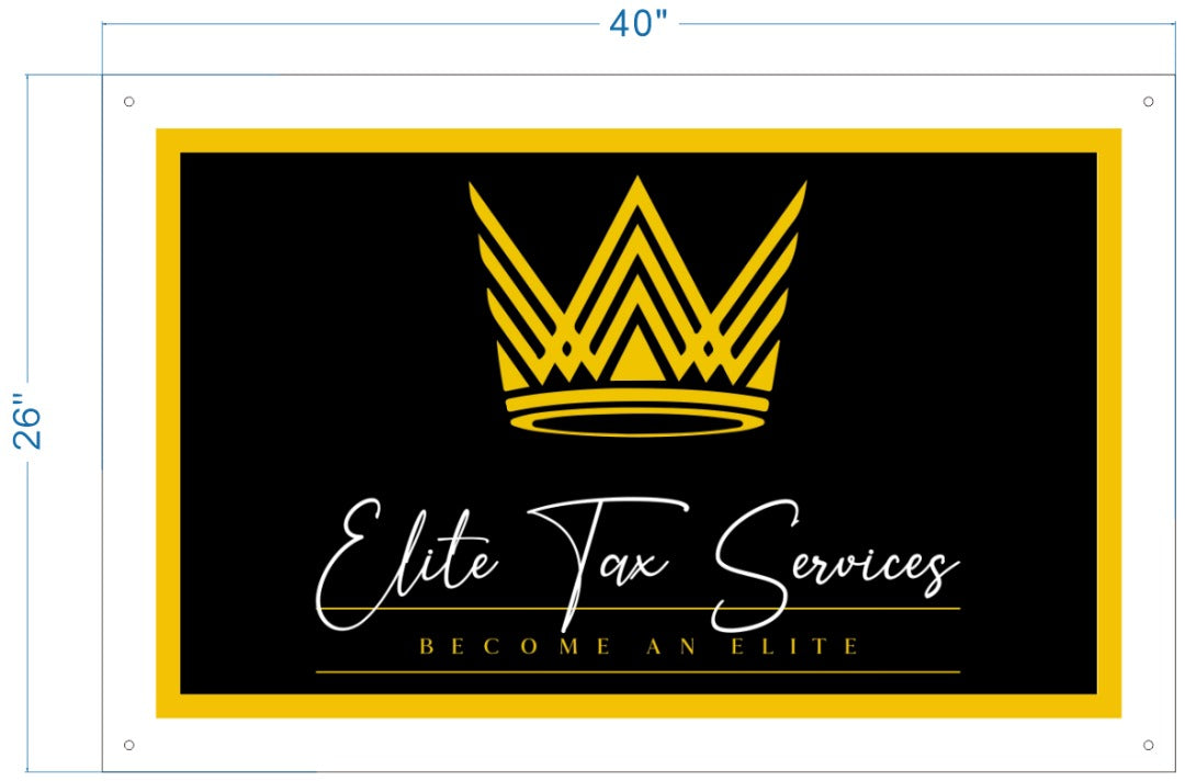 Elite backlit sign, mirror gold acrylic border, clear acrylic on the outside boarder, UV print black