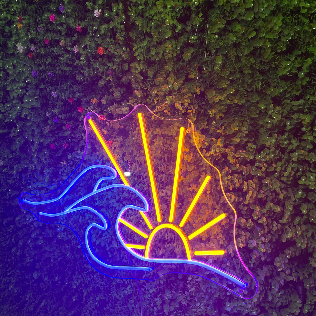 Wave Sunset Neon Sign, Custom Sun Ocean Sunrise Sea LED Neon Light, Home Wall Decor, Living Room Beach Bar Decoration, Personalized Gift