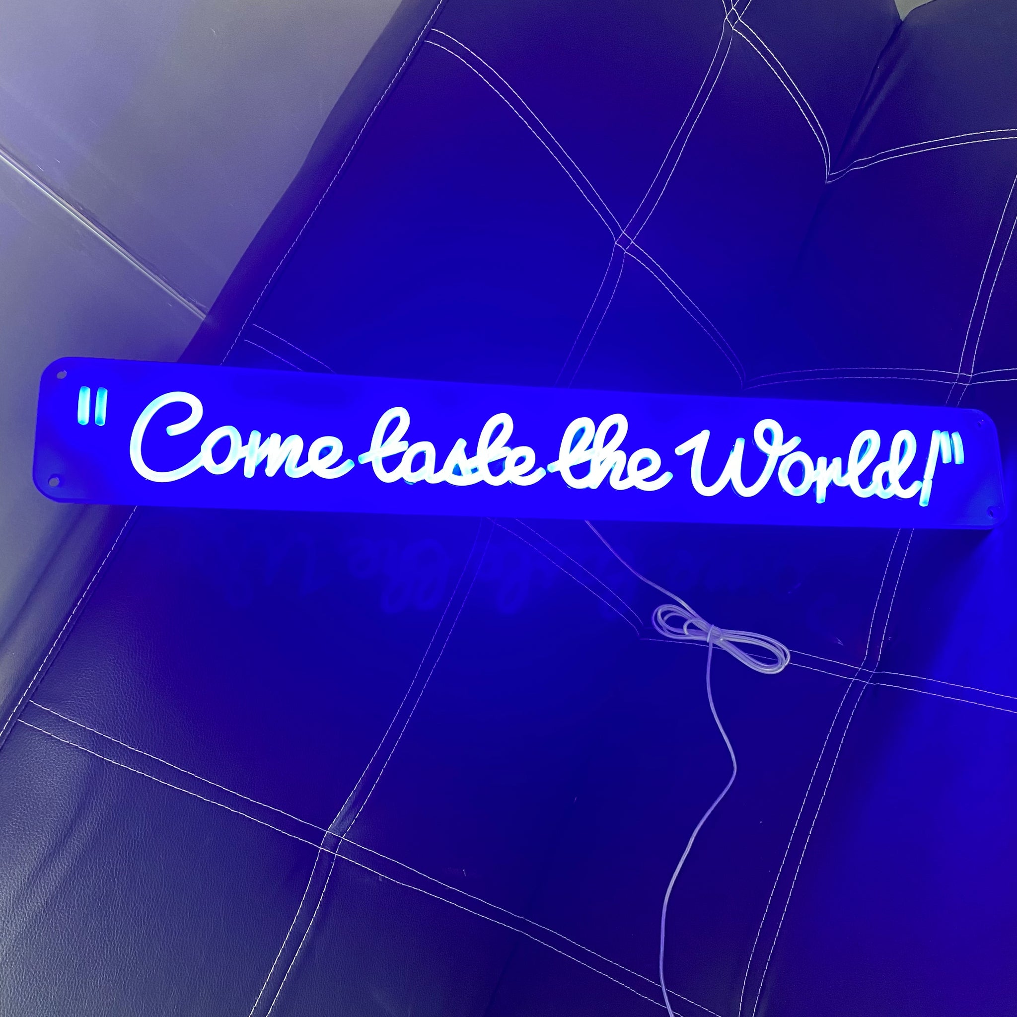 Custom neon light,Vibrant Blue LED Neon Sign,Wall Decoration Art, Ideal for coffee shops, cafes, and fast - food joint