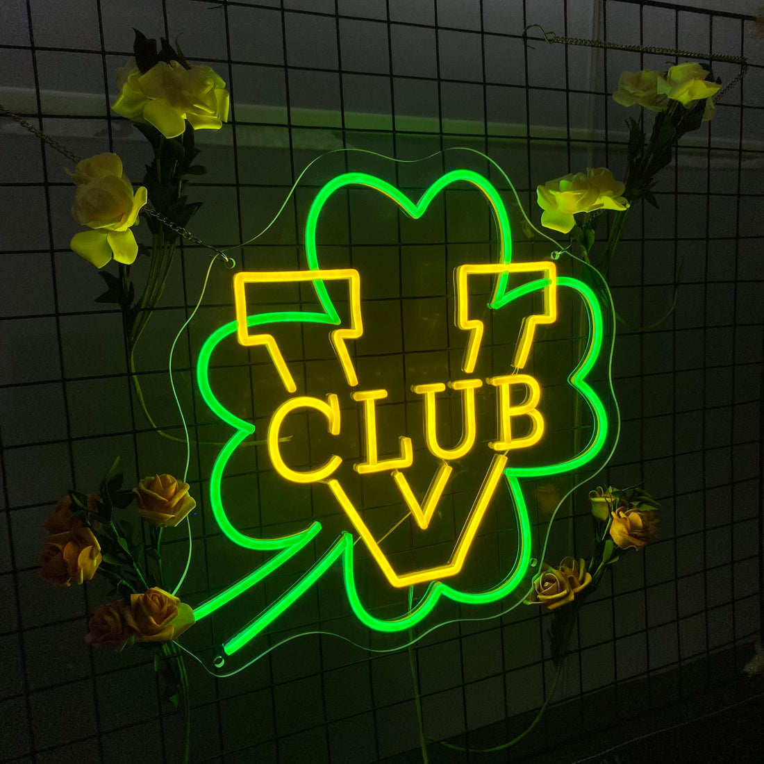 Custom neon light,Vibrant Green and Yellow LED Neon Sign,Wall Decoration, Ideal for Club Storefronts,Nightclub Openings