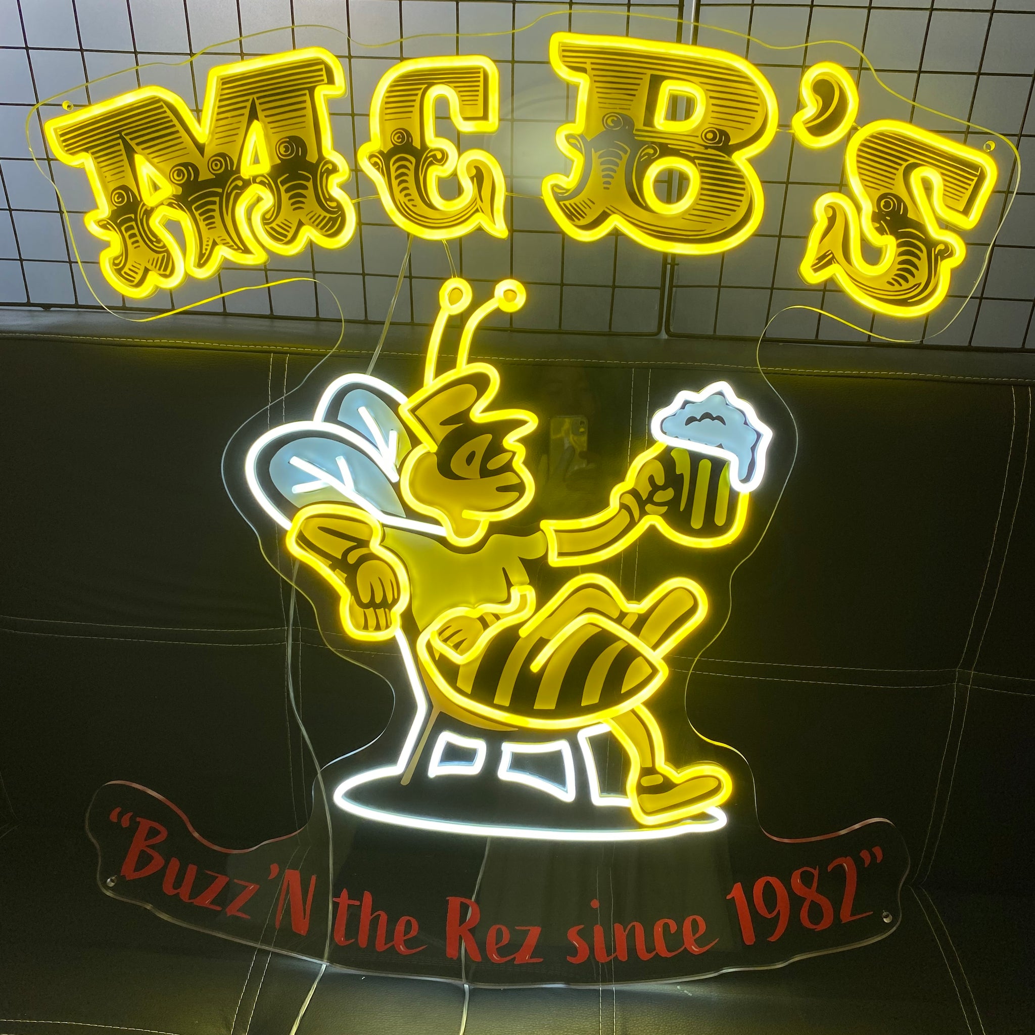 Custom Bee - themed Neon Sign,vibrant yellow Neon Light,Store decorations,perfect for bars, pubs,and casual dining spots