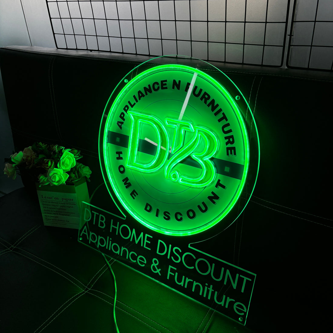 vibrant green neon sign,Neon Lights for Home Decoration,Storefront Decorations for Appliance and Furniture Stores