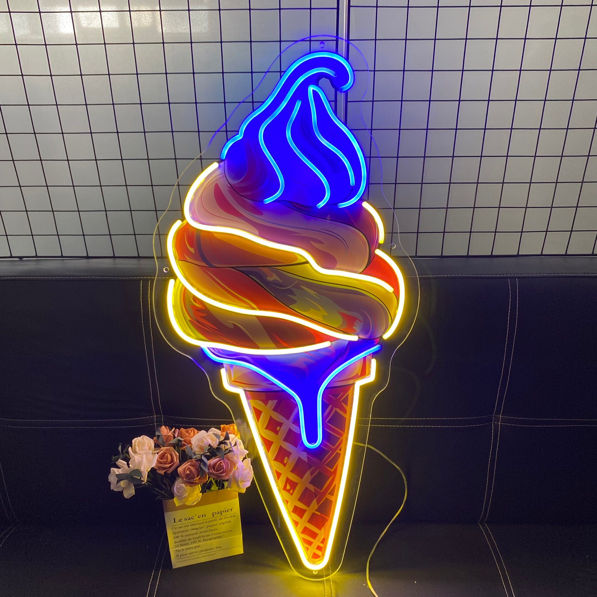 Ice Cream Neon Sign Ice Cream Shop Decor Restaurant Wall Light Gift for Ice Cream Lover Summer Decor