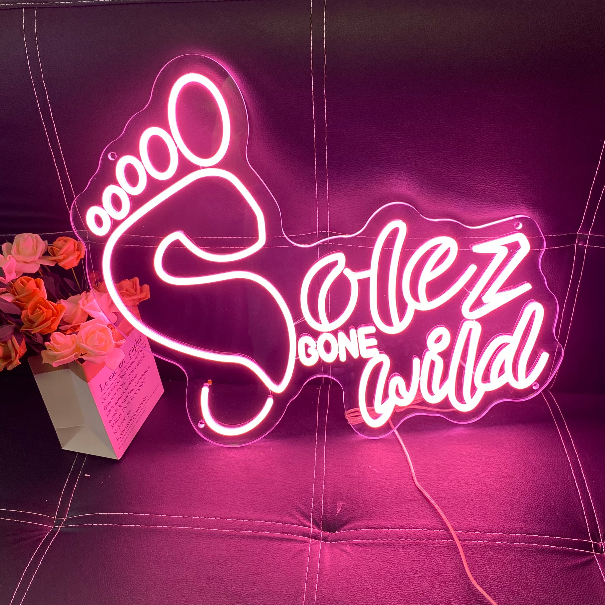 vibrant pink LED neon sign,Neon Light For home decor,Perfect for shoe stores, fitness studios, or trendy cafes