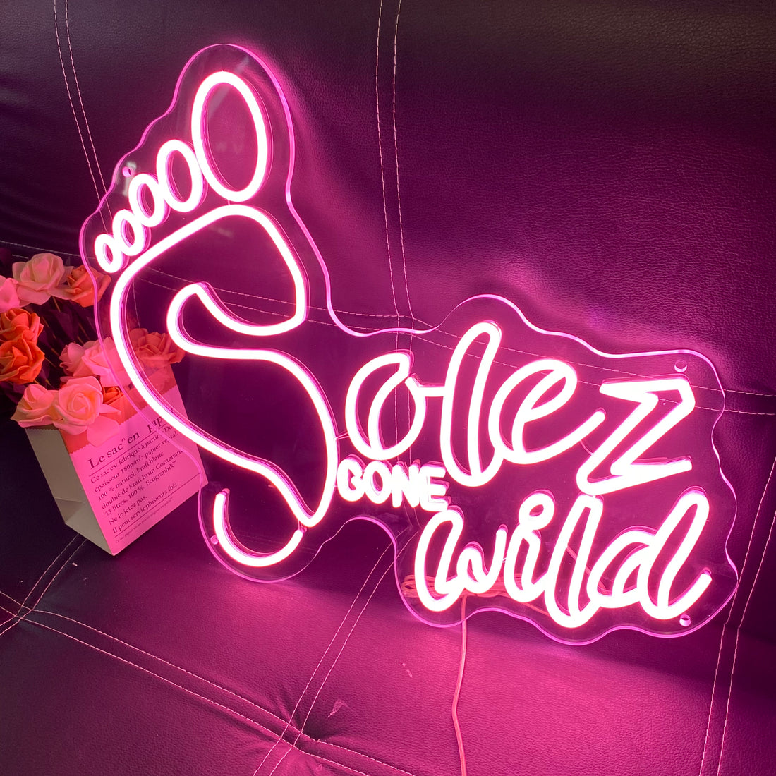 vibrant pink LED neon sign,Neon Light For home decor,Perfect for shoe stores, fitness studios, or trendy cafes