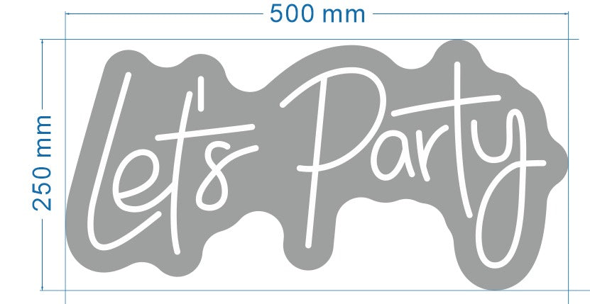 let's party neon sign