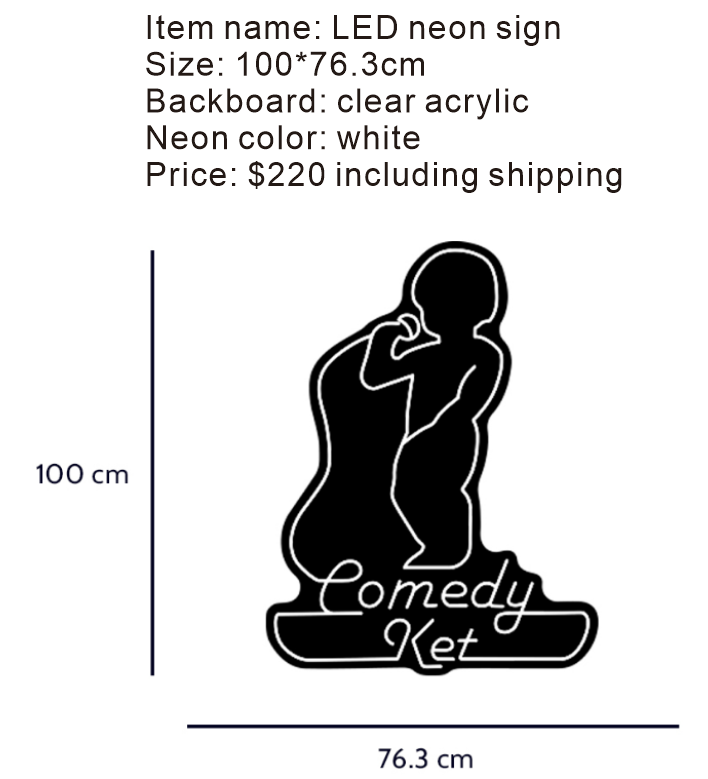 white LED neon sign 100cm