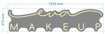 Eva makeup neon sign