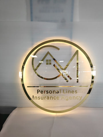 backlit sign