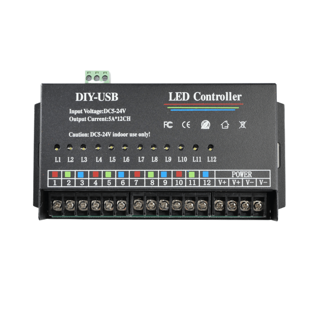 Flash Controller DC 5-24V Led 12 Channels Flashing Time Controllable