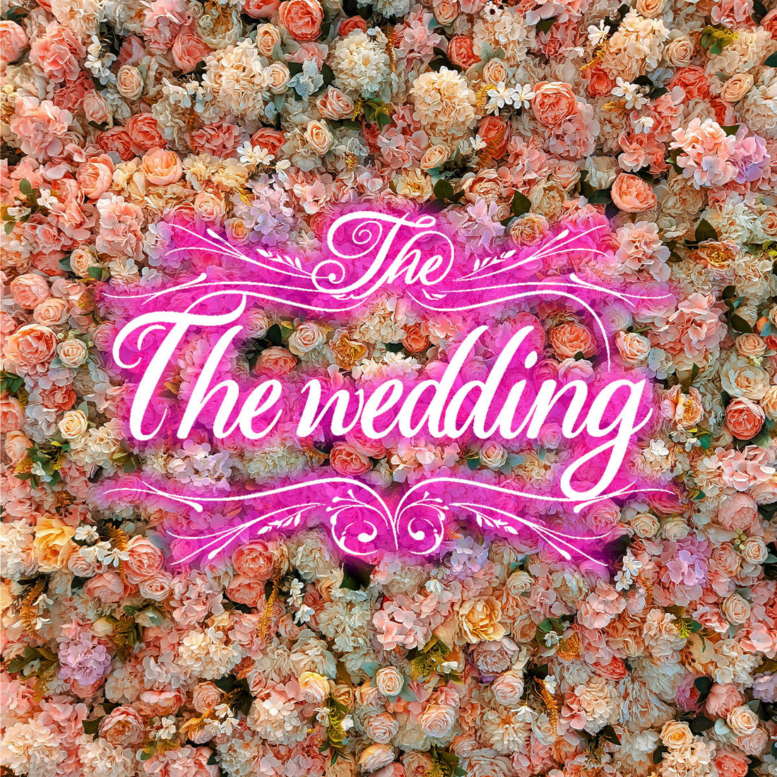 Vivid Pink “The Wedding” Neon Sign – Wedding Neon Light Sign for Bride Gift, Bachelorette Party or Bedroom Decor