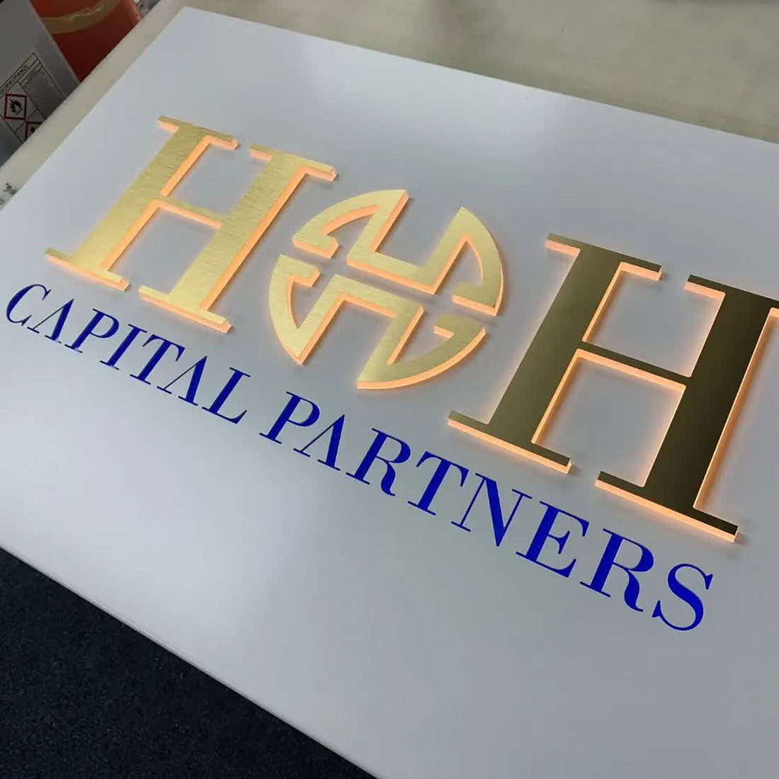 Commercial custom exterior led light box front illuminated acrylic letters back lighting box signage