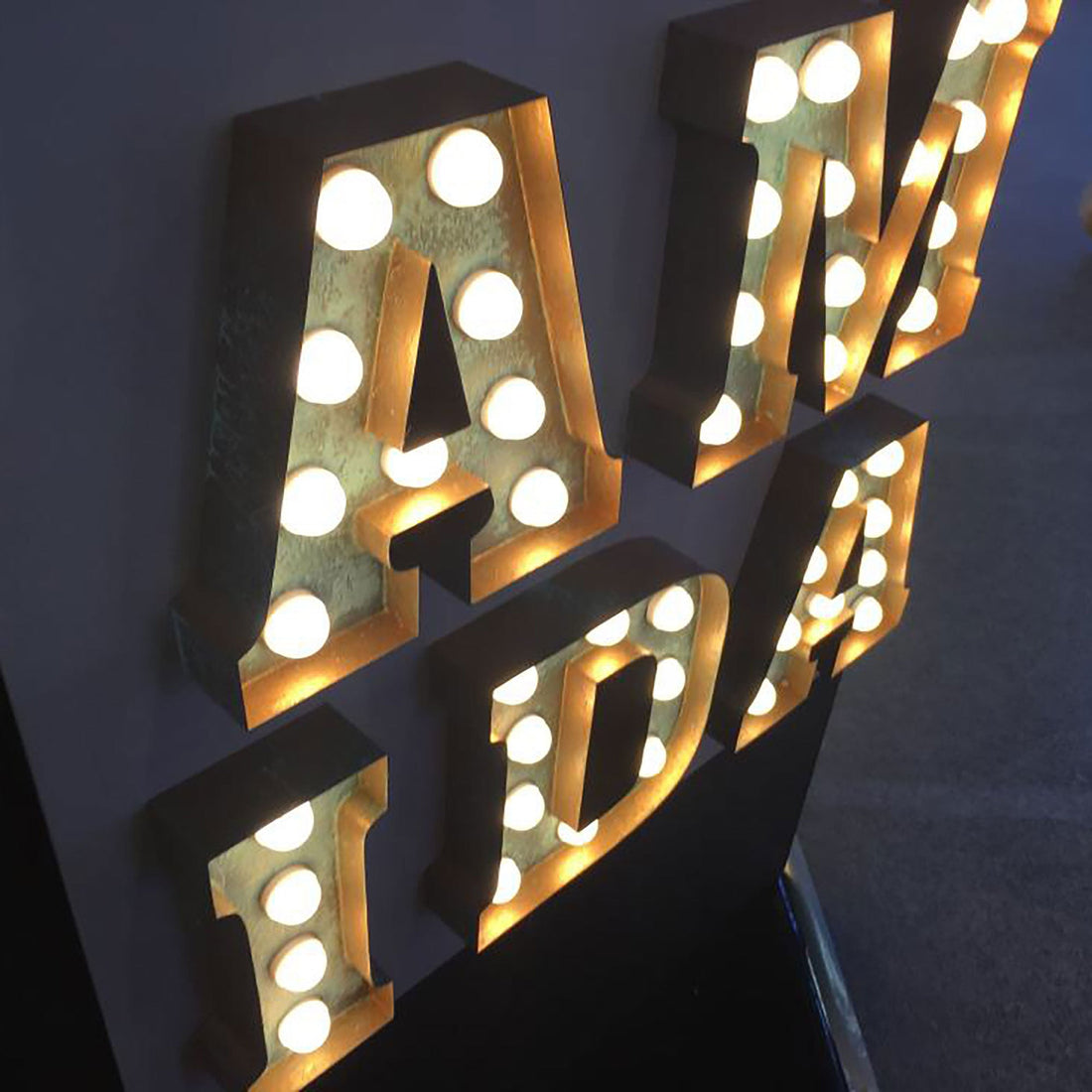 Wall indoor Led lamps 4ft big marquee letters led lights up sign for birthday party