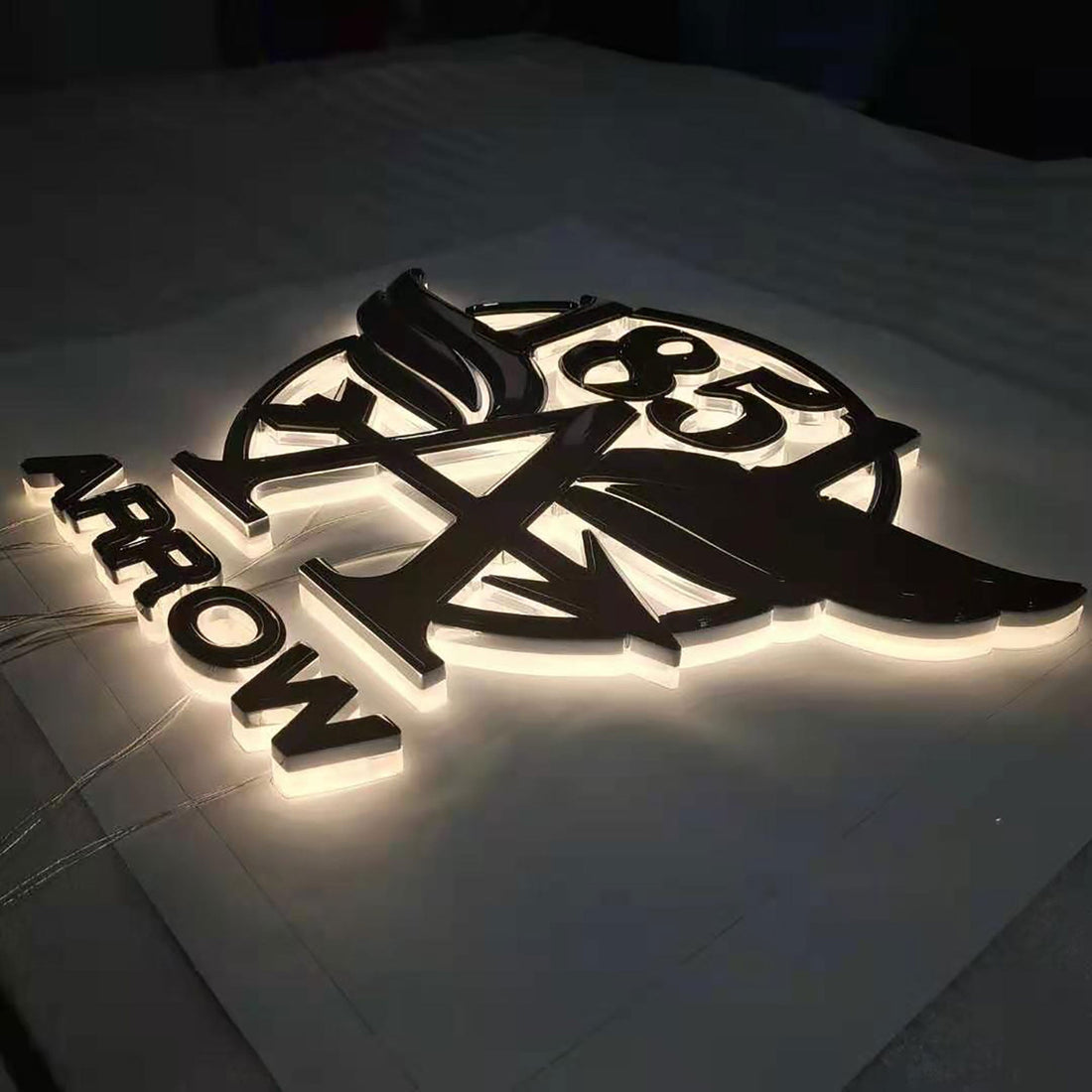 3d Illuminated Channel Signs Letters Custom Led Backlight Acrylic Sign Stainless Steel Channel Letters