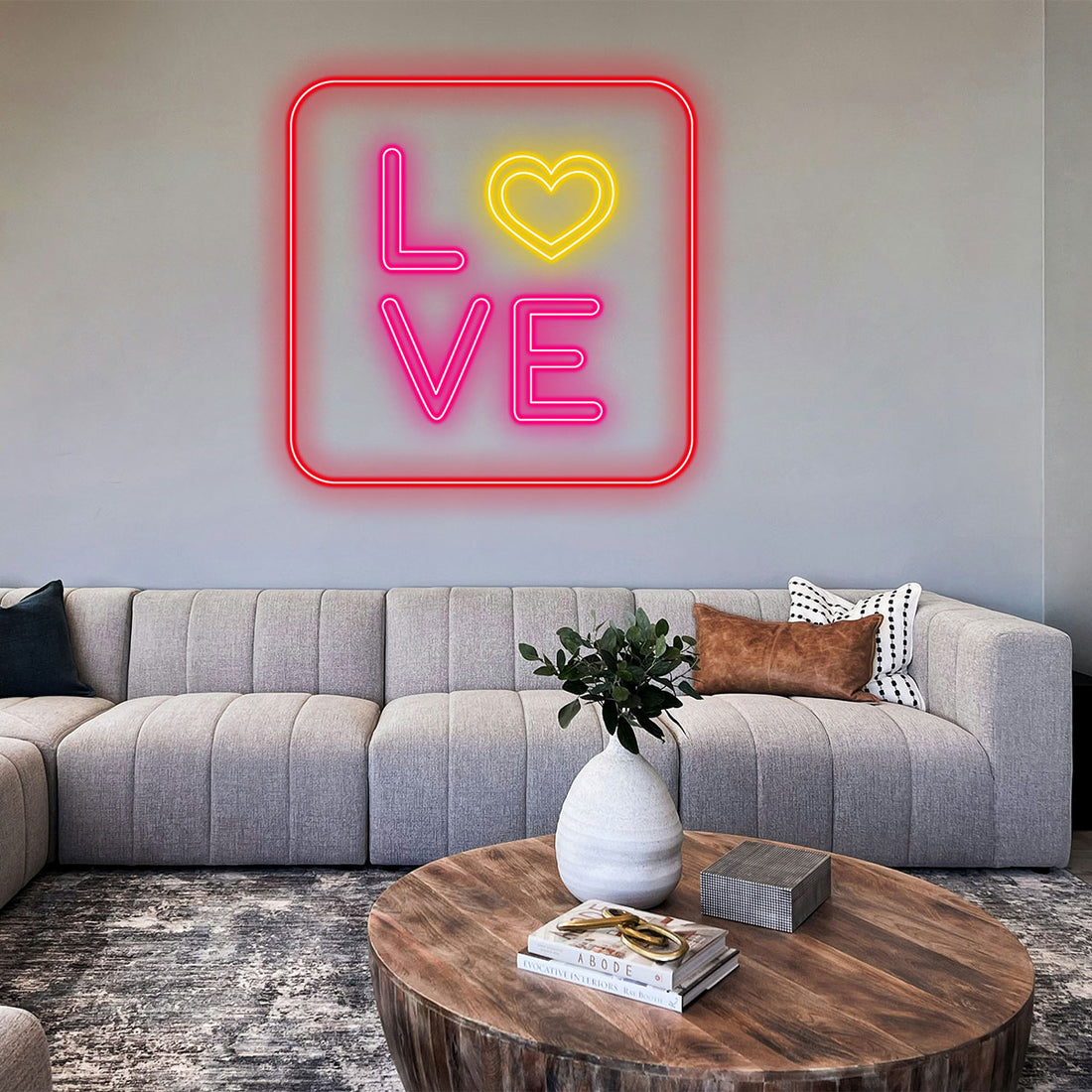 Romantic Neon Sign LED Wall Light, Love LED Neon Wall Art for Bedroom,Gift for Her,Neon Light for Valentine’s Day, Wedding