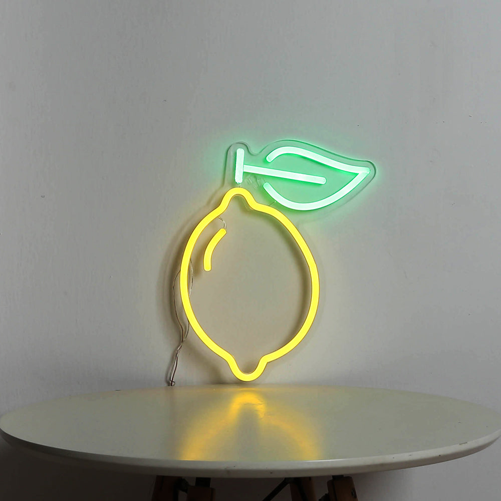 "Lemon" neon sign, led neon sign board,flex neon sign for fruit shop