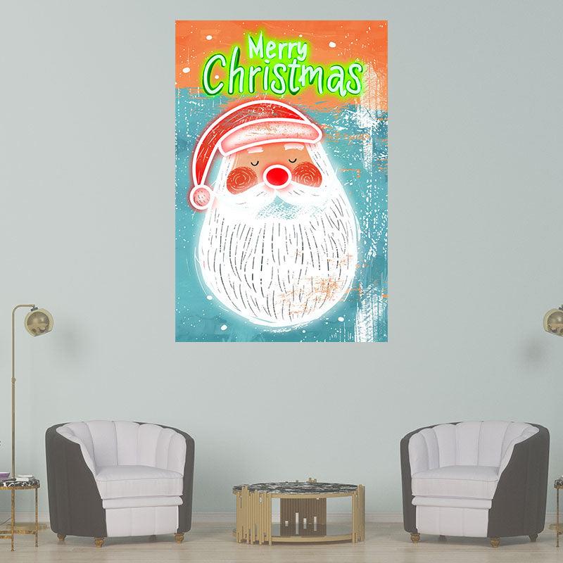 Big White Beard Santa Claus LED Neon signs Lights | Creative Holiday Decoration Lights | Warm Home Christmas Ambiance Lighting