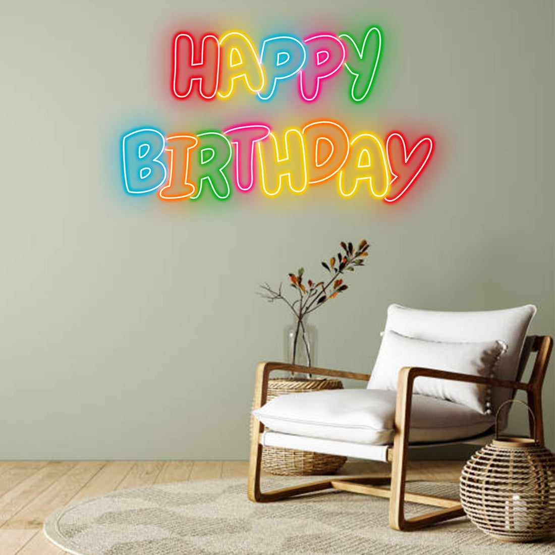 HAPPY BIRTHDAY LED Neon Sign,Multicolor Custom Neon Light for Birthday Party Decorations, Kids Event,Colorful Sign Gift