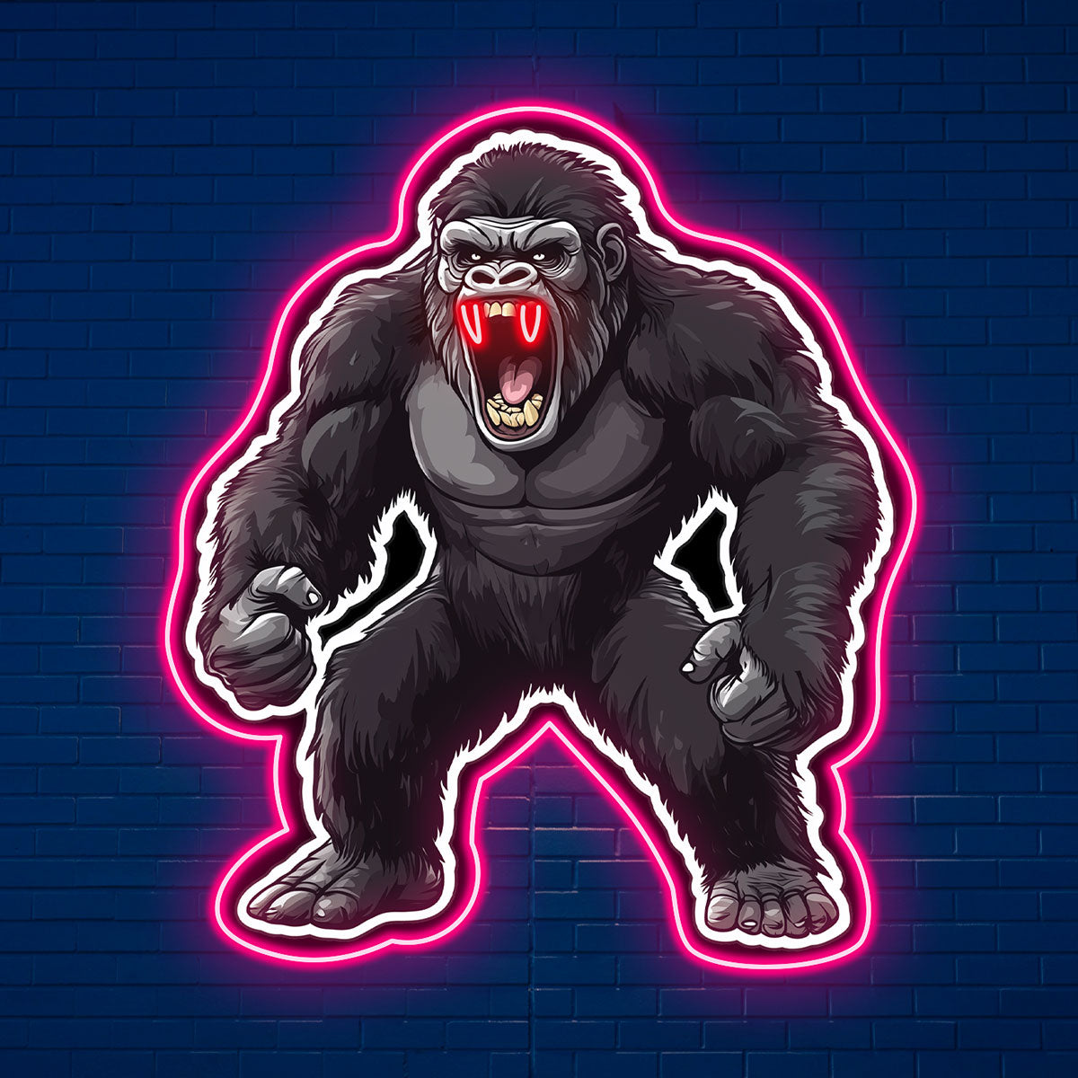 Custom Gorilla Neon Sign for Birthday Party, LED Light for Celebration, Wall Decor, Home Decoration, Gift Idea for Special Events and Parties