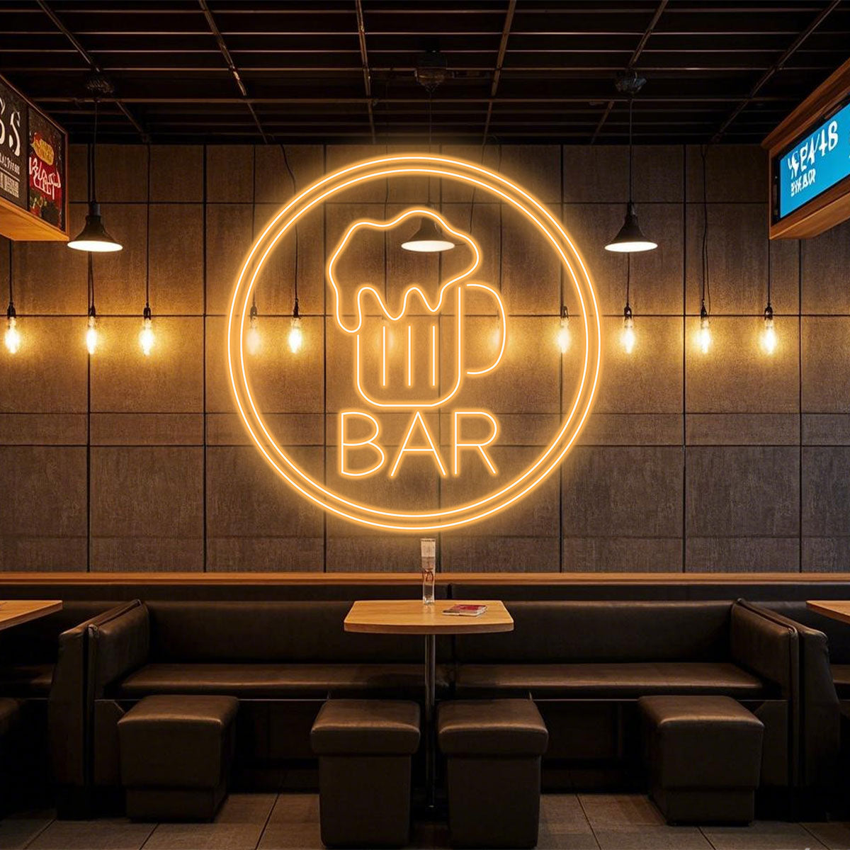 Custom neon sign,Warm Yellow Neon Bar Sign ,Customizable neon lights,Perfect for Pub - Goers Bar Owners Pub Entrepreneurs and modern decoration art
