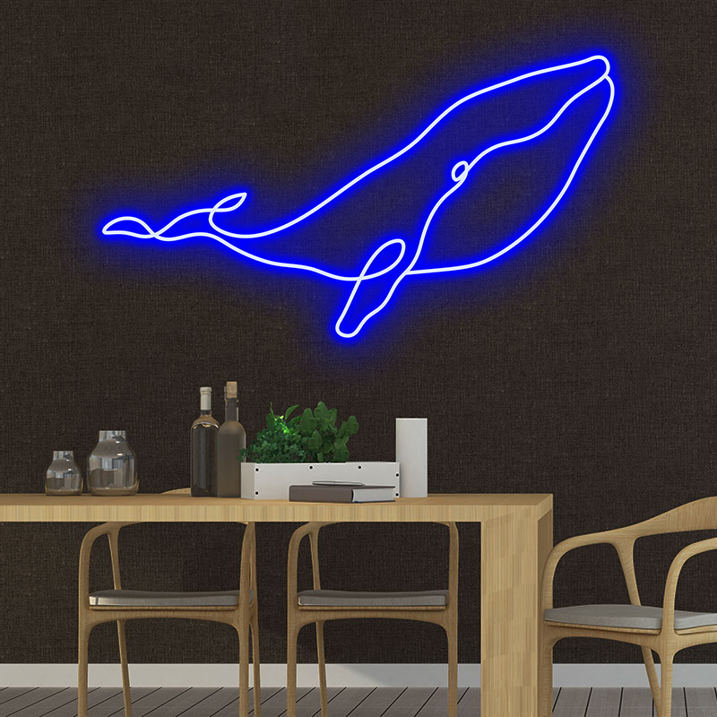Custom Whale Neon Sign, Custom Color Neon Lights, Custom Gifts, Wall Art Decor, Bar Decor, Bedroom Decor, Colorful LED Light