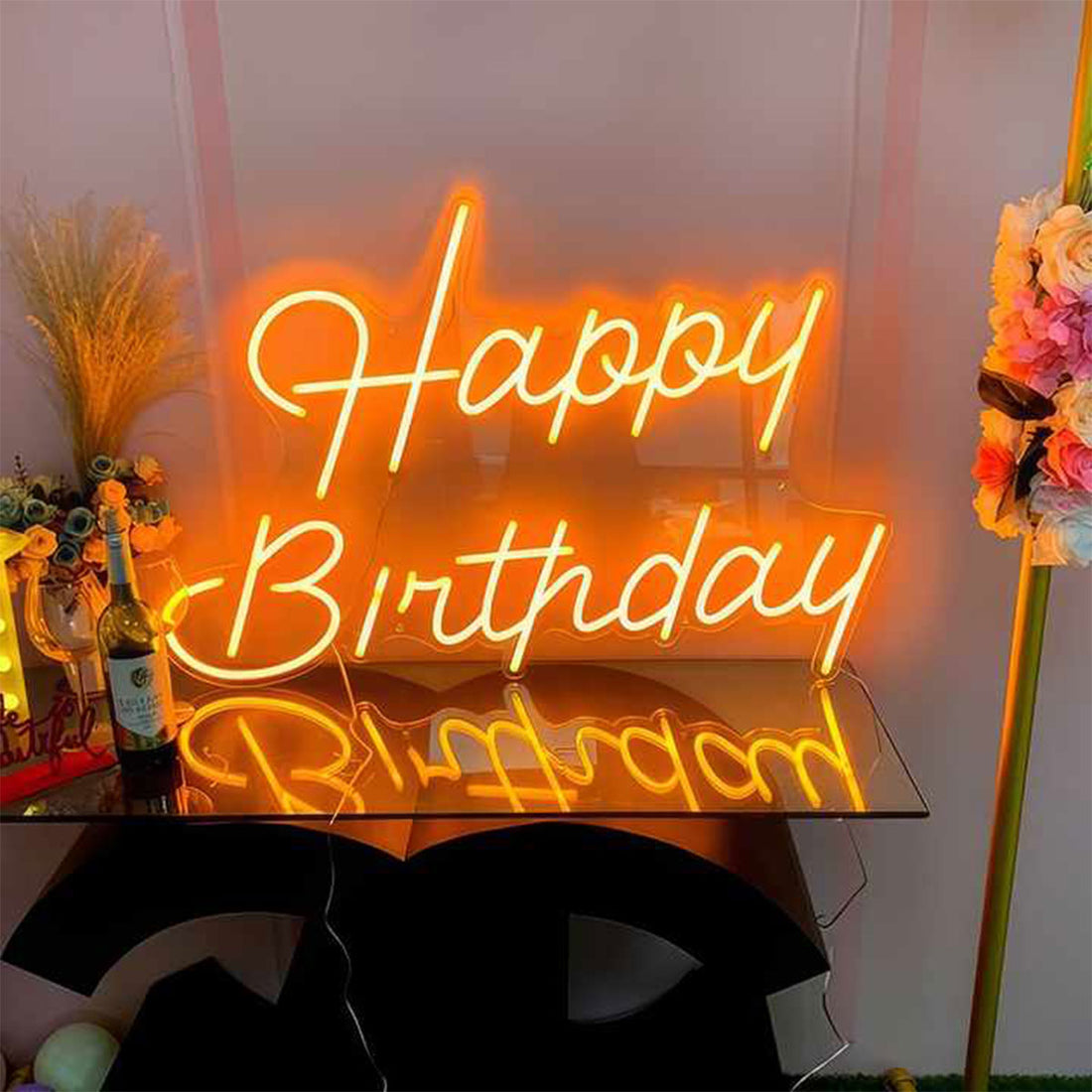 Custom Happy Birthday Neon Sign LED Light – Personalized Name Neon Lights for Birthday Party Decorations, Wall Decor, Gifts for Him Her Kids